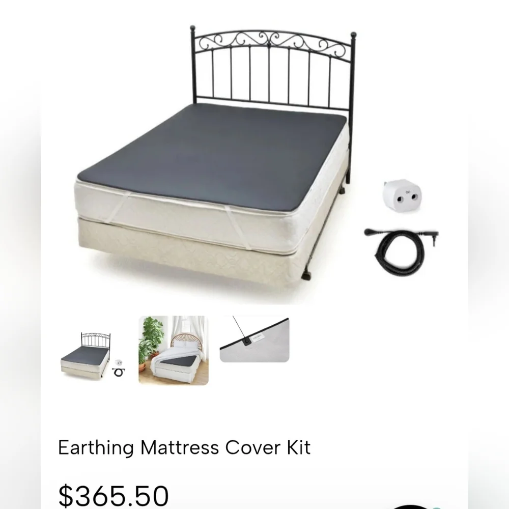Earthing Mattress Cover Kit - Black. King